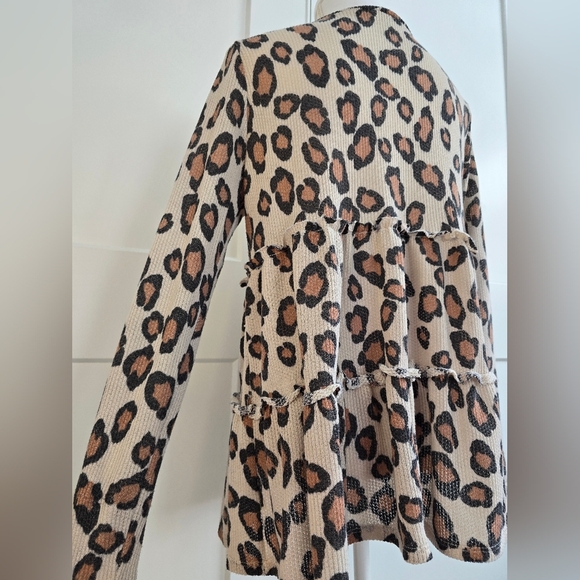Sew In Love Leopard Print V-Neck Sweater - Picture 6 of 8